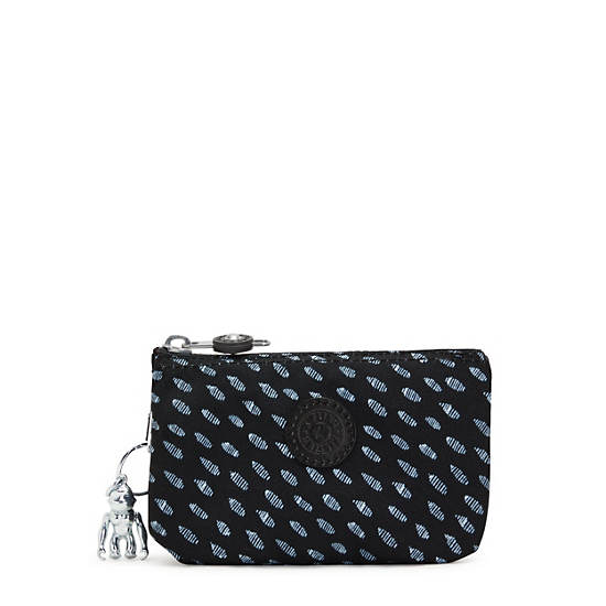 Sacs Kipling Creativity Small Printed Pouch Noir Blanche | FR 1098KO